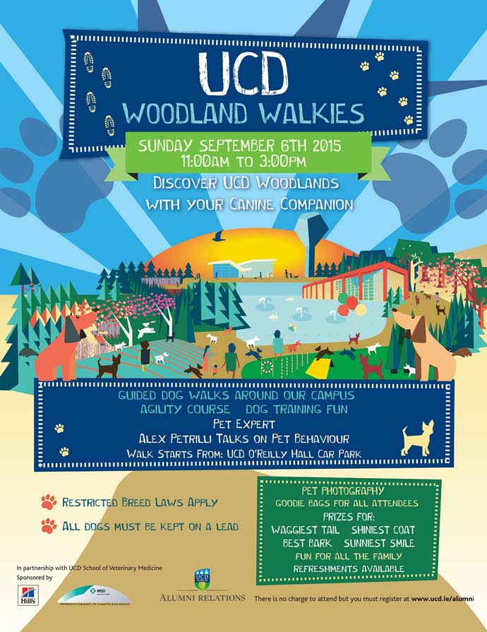 UCD Woodland Walkies Poster