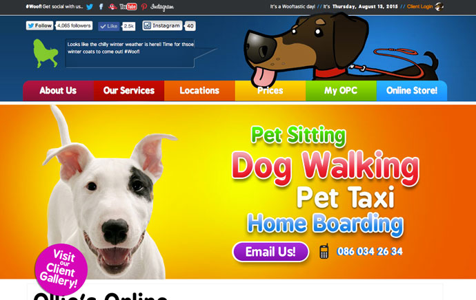 Ollie's Petcare - Old Website